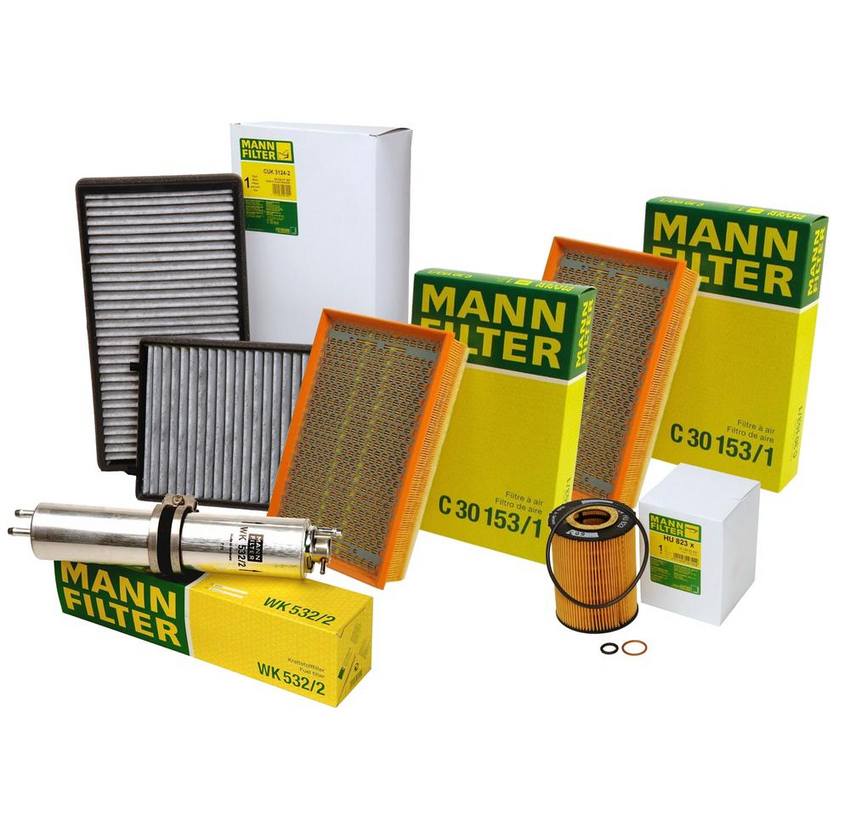 BMW Air / Cabin Air / Fuel / Engine Oil Filter Kit 64119272643 - MANN-FILTER 3739223KIT